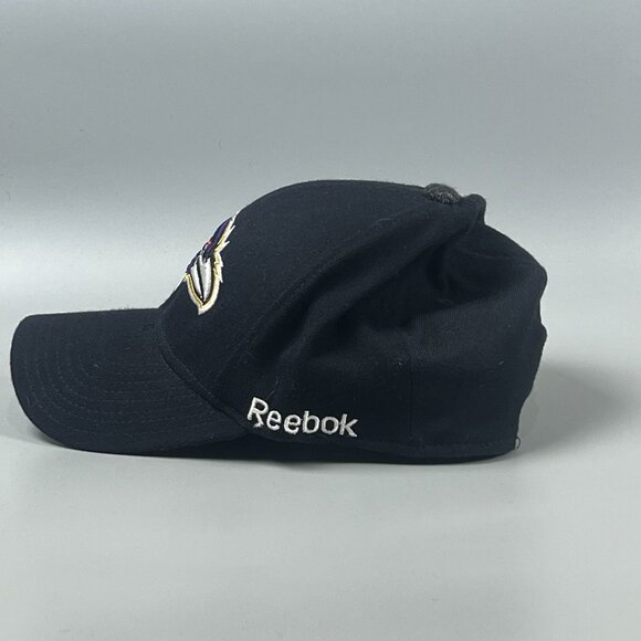 Reebok NFL Baltimore Ravens Embroidered Logo Black Adjustable Cap Hat - Picture 5 of 8